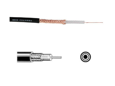 Coax kabel 50 ohm zwart (RG58) marifoon